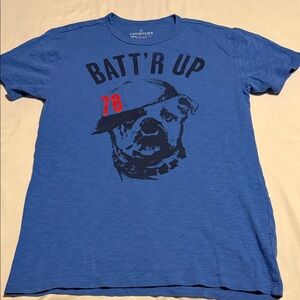 Crewcuts Batt'r Up Blue Graphic Tee